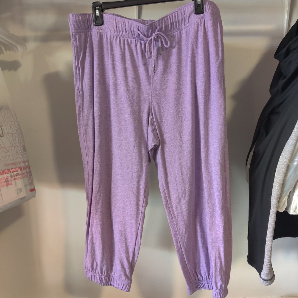 NWoT ID Ideology Womens Off Duty Plus Size Jogger Pants Purple Size 3X $50 B358